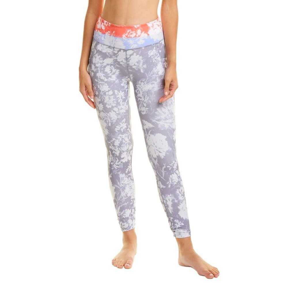 NWOT Free People Print Wave Rider Leggings 3 Pockets Size Large